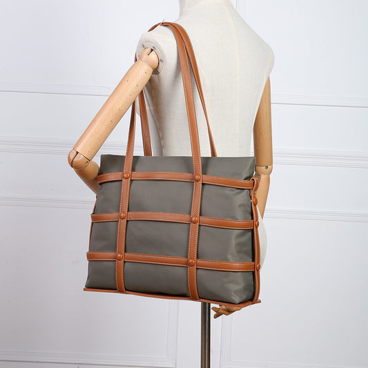 Woven Large Capacity Nylon Handbag