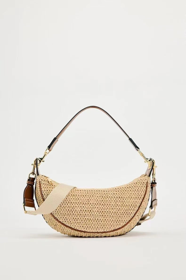 Shoulder Bag Casual Crossbody Bag Woven Bag Underarm Dumpling Bag