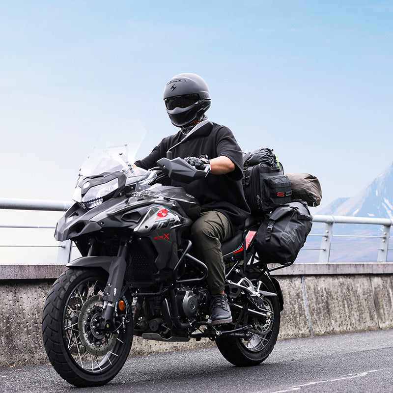 Bolsa impermeable de gran capacidad y doble cara para motocicleta