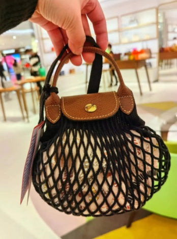 Women's Mini Basket Woven Shoulder Messenger Handbag