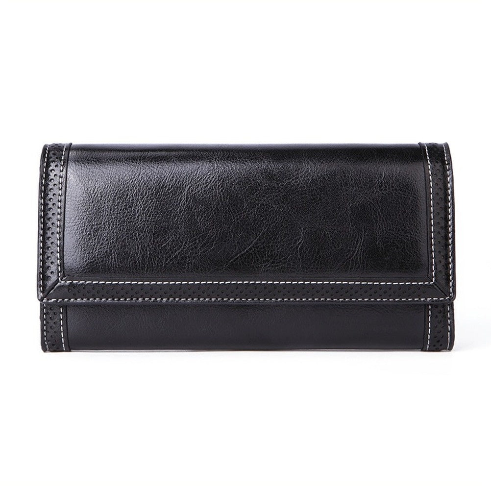 Women's Long Leather Wallet With Multiple Card Slots