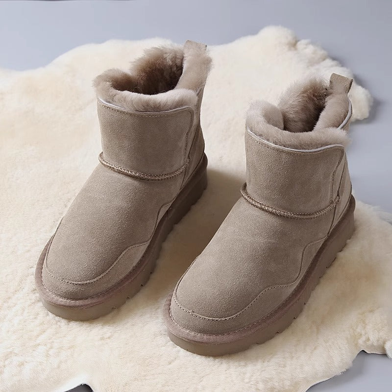 Women's Snow Boots Thick Bottom Fleece-lined