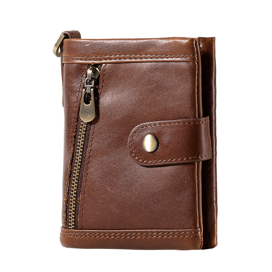 Zipper Vgenuine Leather Wallet For Women