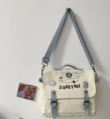 Women's Large Capacity Japanese Korean Style Canvas Bag Messenger