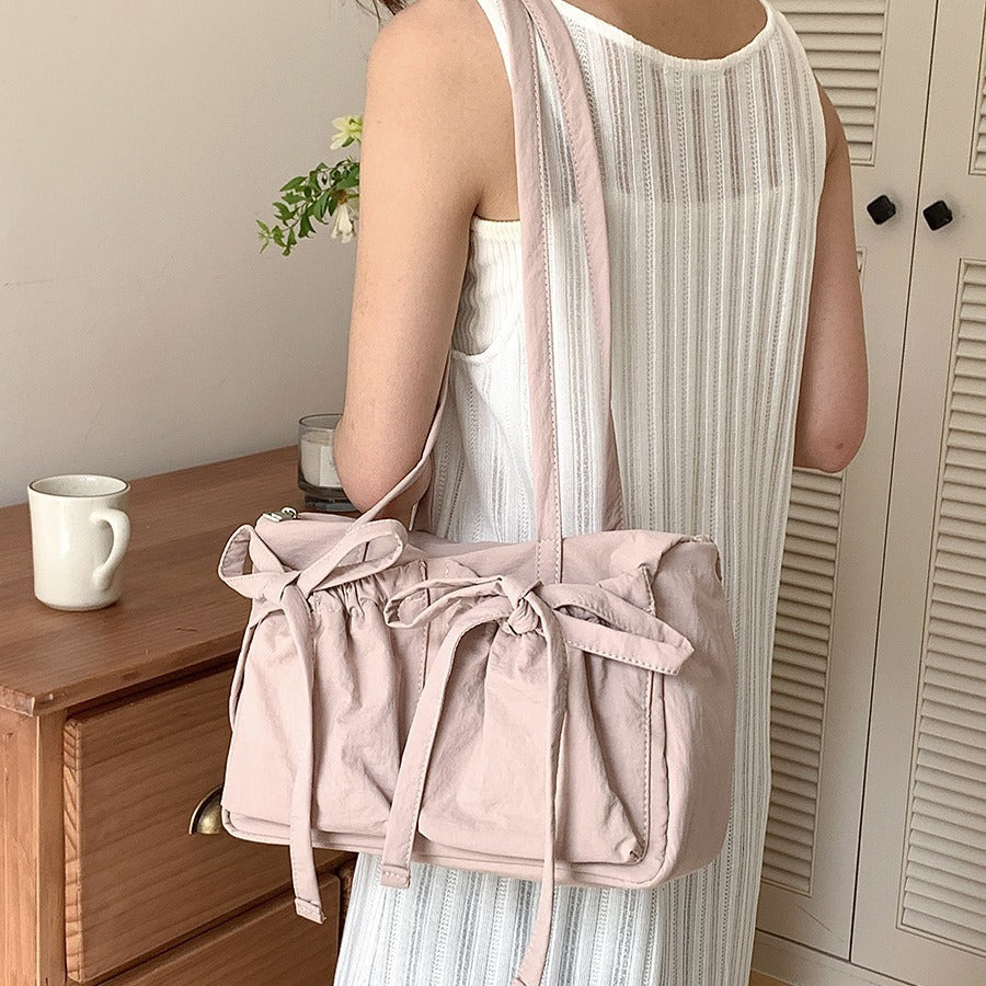 Bolso informal con lazo de gran capacidad para mujer