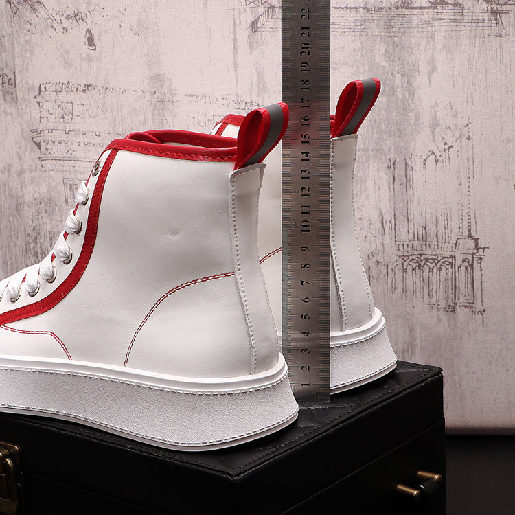 White High Top Board Shoes Men's Net Red Ins