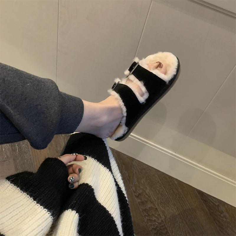 New Thick Soled Warm Wool Comfortable Slippers