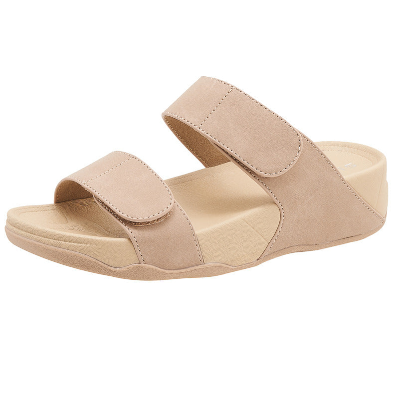 Sandalias de plataforma elásticas, cómodas, de talla grande y estilo deportivo ligero para mujer