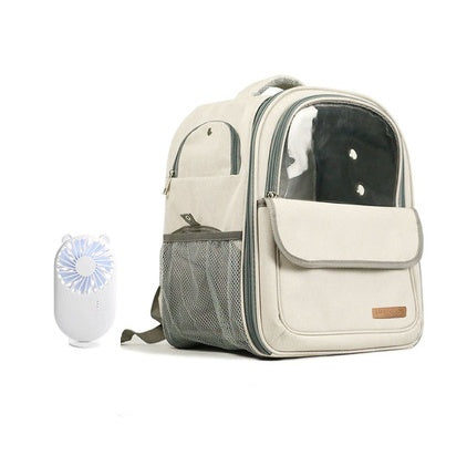 Summer Breathable Outdoor Portable Canvas Portable Pet Backpack