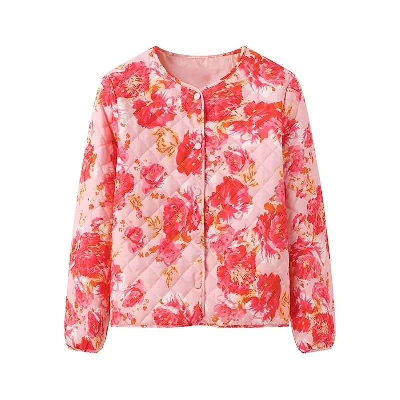 European And American Women's Clothing Printed Cotton Jacket