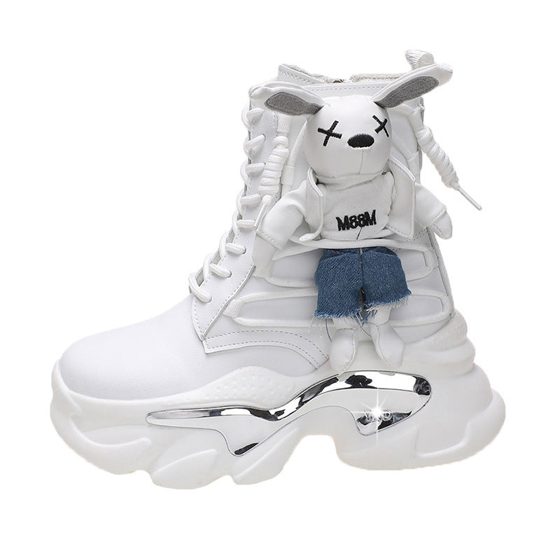 Biker Women's Boots Cartoon High Tops