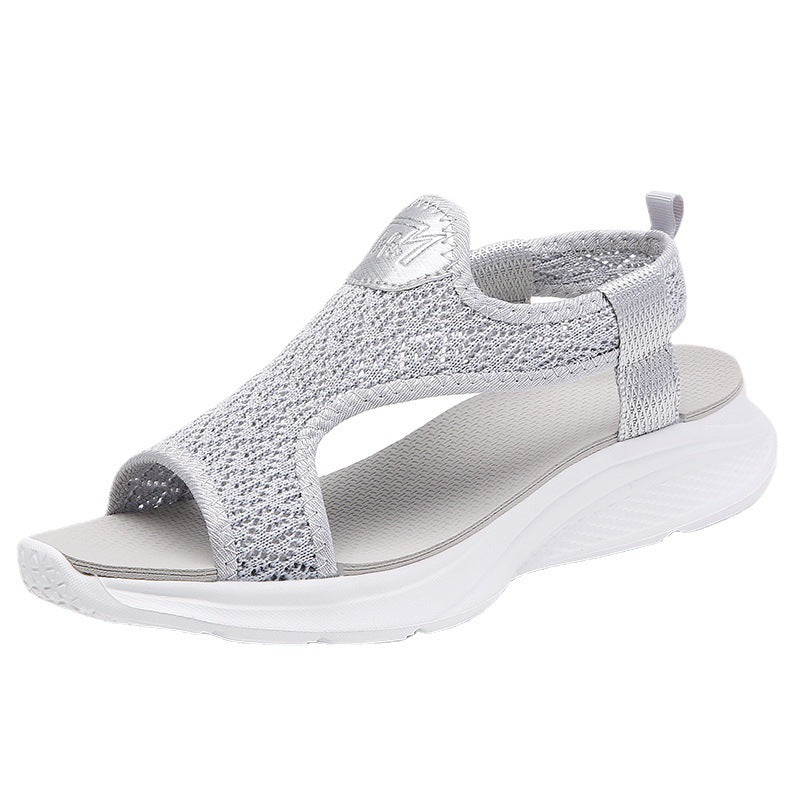 Zapatos de verano para mujer, sandalias de playa ultraligeras con suela suave, planas y ligeras, talla grande