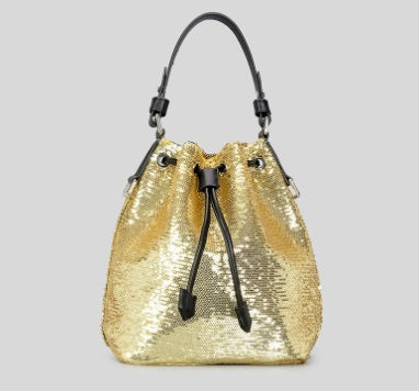 Bling Sequin Bucket Bag Women's Retro Elegant Sequins