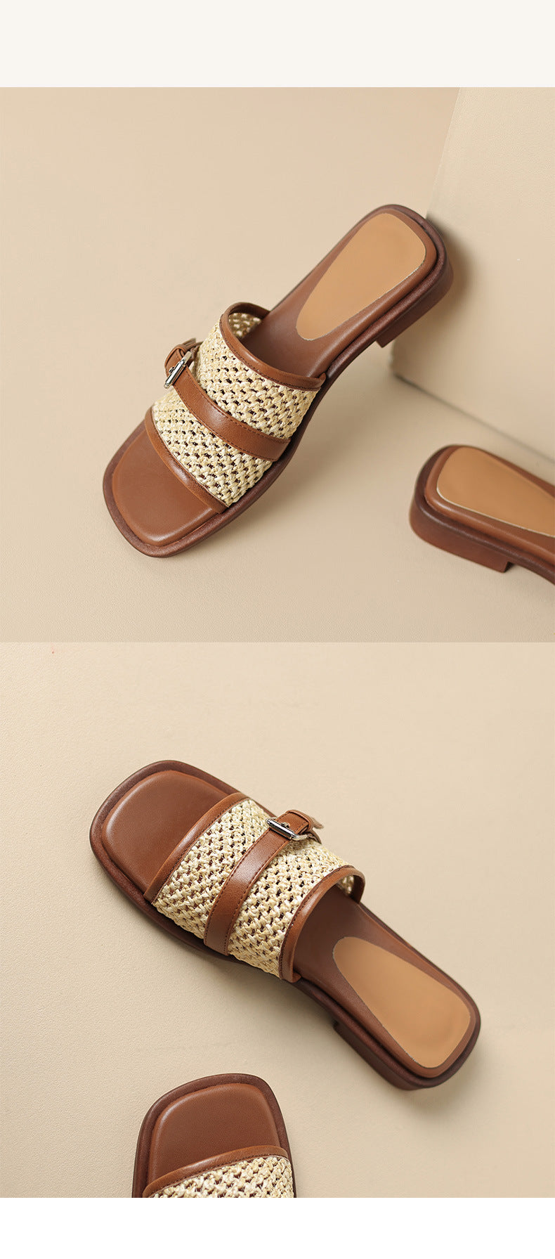 Boho Woven Flat Beach Shoes