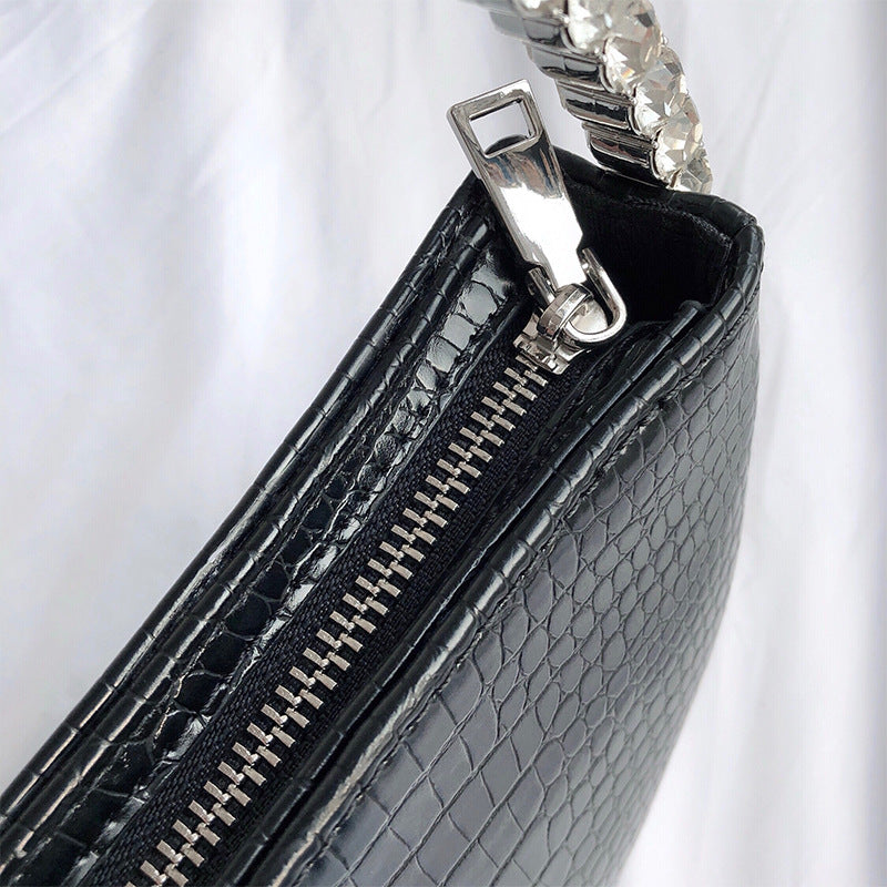 Diamond-encrusted Round Handbag Temperament And Fashion