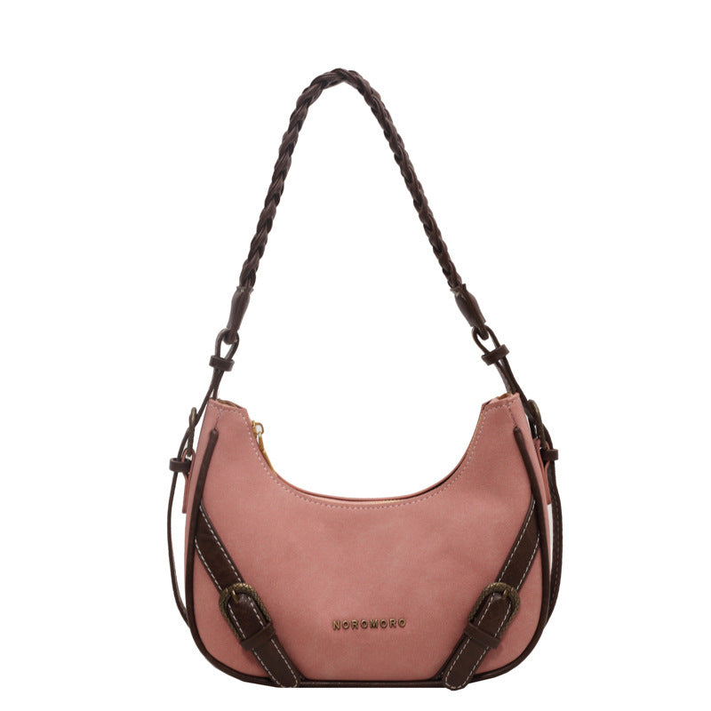 Bolso de hombro tipo baguette retro Selenodont