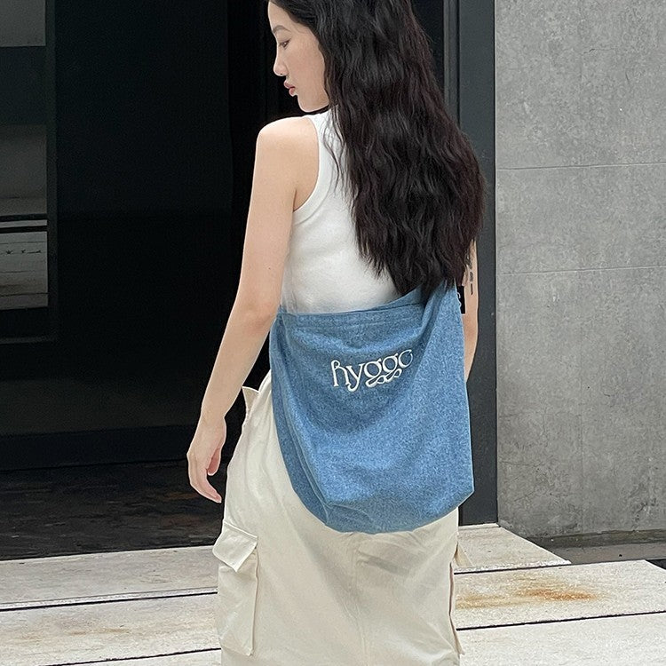 Denim Canvas Bag For Women Minimalist