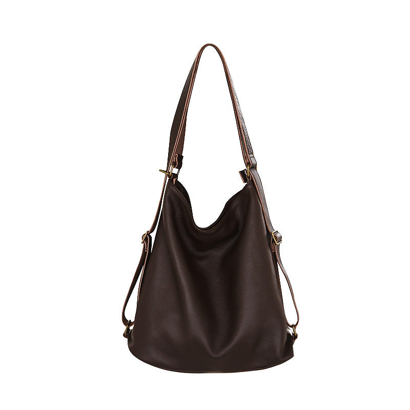 Women's Fashion All-match Top Layer Cowhide Leather Single-shoulder Bag