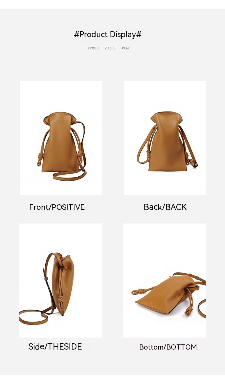 Korean Style New Summer Simplicity Good-looking Lucky Mini-portable Genuine Leather Women's Bag