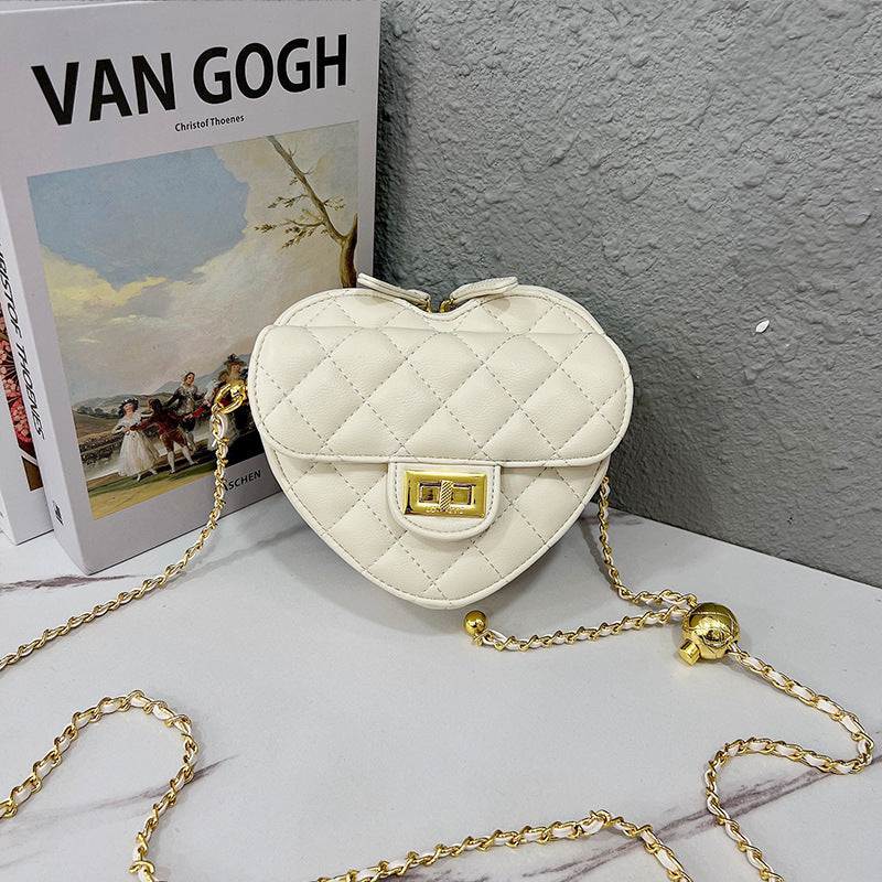 Women's Fashion Peach Heart Shoulder Bag