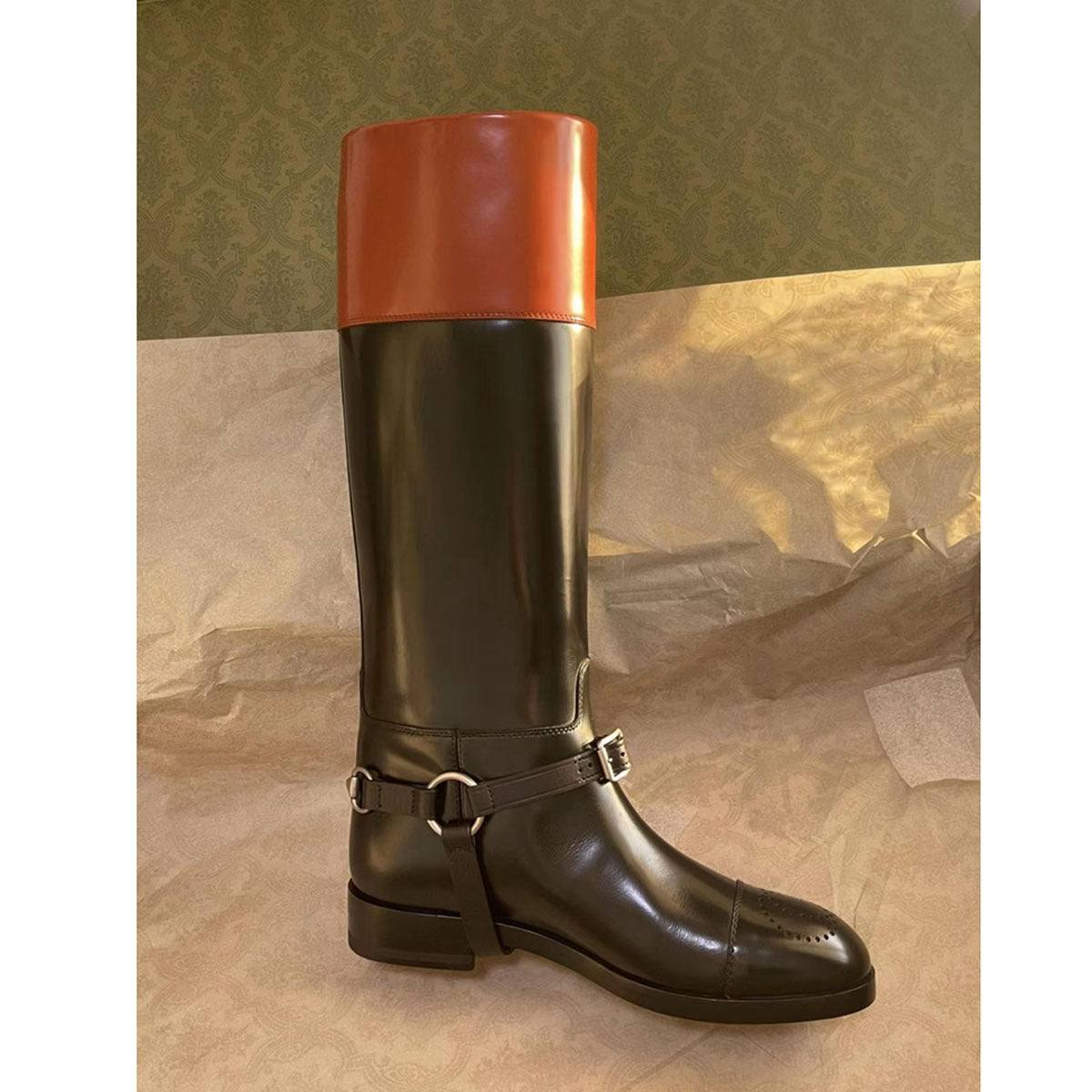 New Round Head Square Low Heel Large Women's Boots