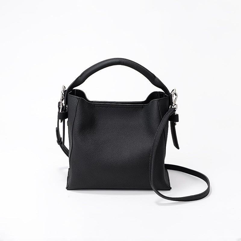 Women's Fashion Top Layer Cowhide Bucket Bag