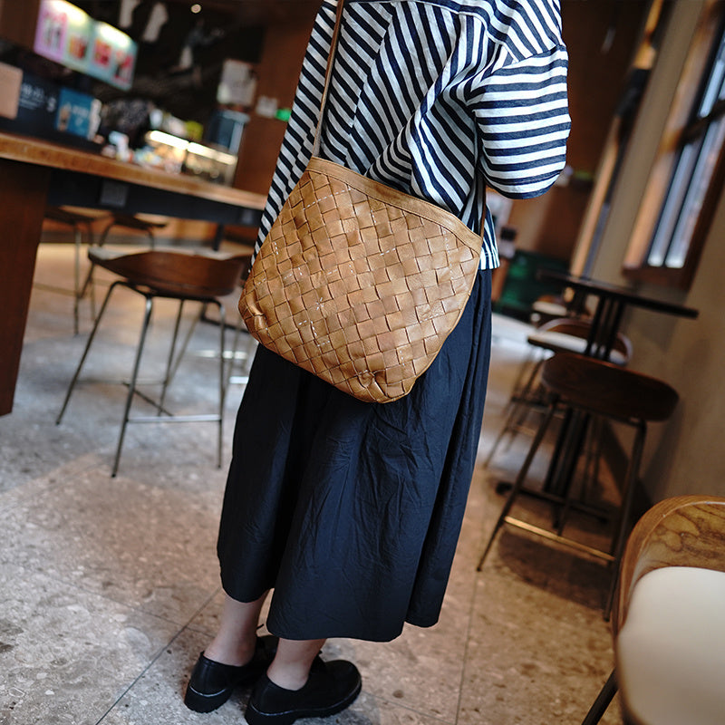 First Layer Cowhide Elegant Retro Luxury Handbag