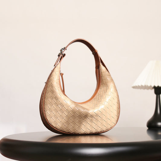 Design Niche Genuine Leather Bag Women's Woven