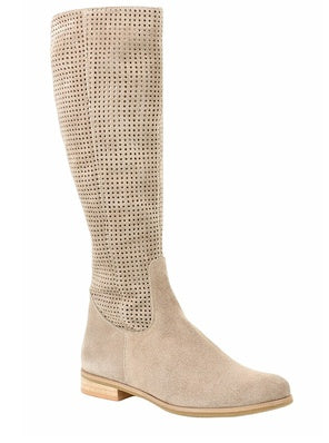 Low Heel Large Size Round Head Air Vent Suede High Boots