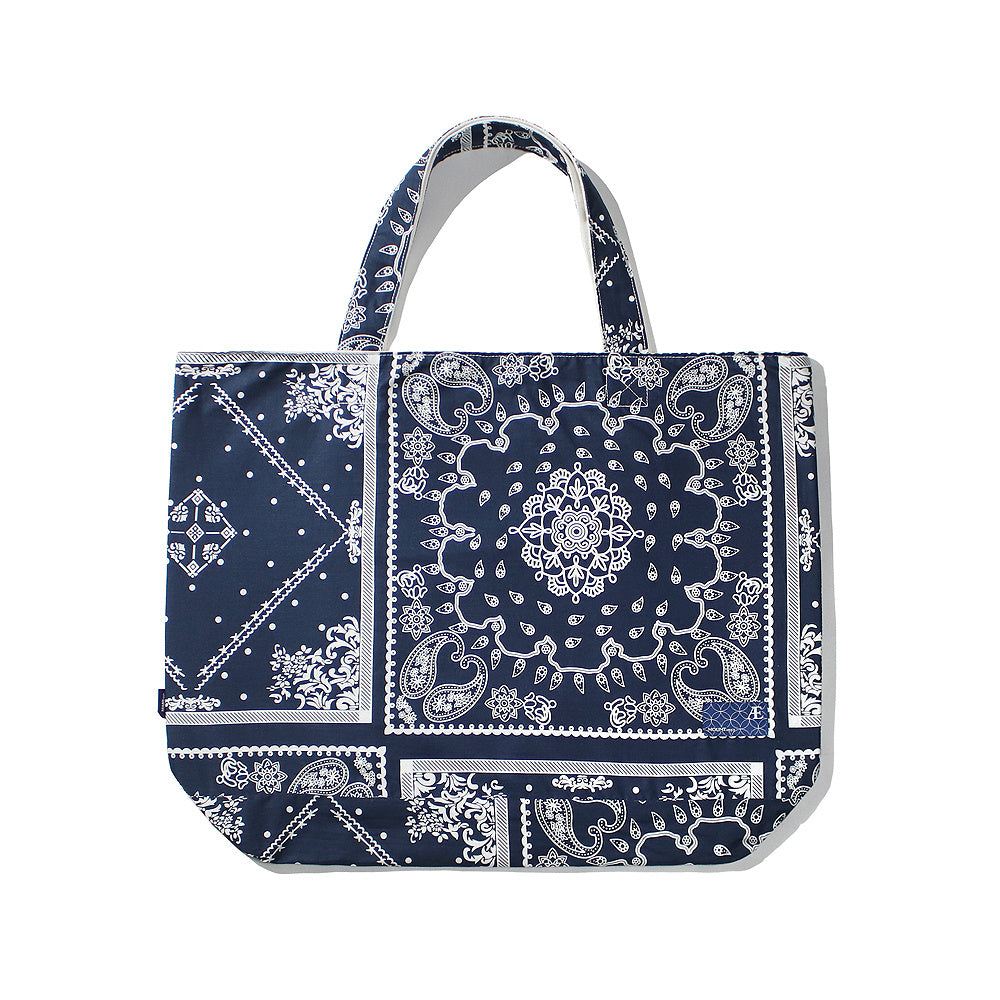 Bolso de hombro reversible de lona con flores de anacardo