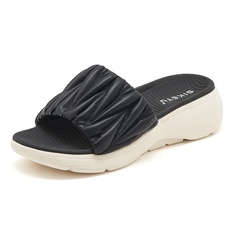 Platform Slippers Lightweight Non-slip Comfortable Casual Sports Style Women's Shoes